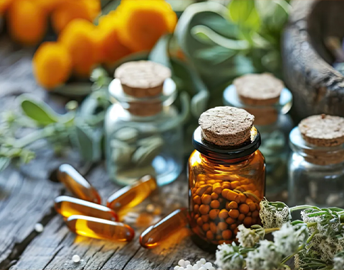 Supplements and products with a focus on natural, gentle, but effective support.